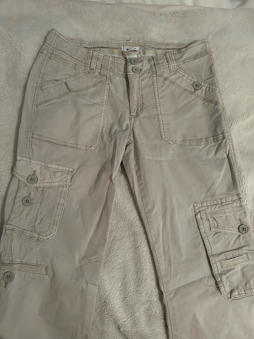 Garage Women's Tan Cargo Boot-Cut Pants